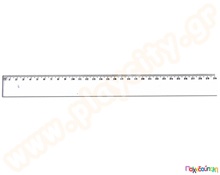 Χάρακας διαφανής πλαστικός 30 εκ.  Εξοπλισμός - Διάφορα