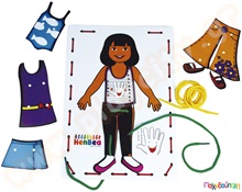 Ντύνω τις κούκλες με ράψιμο  Εκπαιδευτικά Παιχνίδια Λεπτής Κινητικότητας