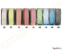 Κορδέλα καρώ πλάτους 15 χιλ. μήκους 45 μ  Διακοσμητικές Κορδέλες