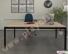 Γραφείο εκπαιδευτικού με μεταλλικό σκελετό  Έπιπλα Αίθουσας Αναμονής - Γραφείου