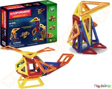 Μαγνητικά τουβλάκια κατασκευών MagFormers Designer 62 τεμαχίων  Μαγνητικά Παιχνίδια Κατασκευών