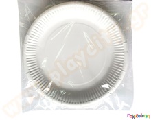 Χάρτινα πιάτα λευκό χειροτεχνίας 23 εκ σετ 6 τεμαχίων  Διάφορα Διακοσμητικά Υλικά