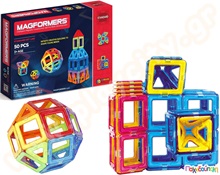 Μαγνητικά τουβλάκια κατασκευών MagFormers 50 τεμαχίων  Μαγνητικά Παιχνίδια Κατασκευών