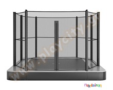 Τραμπολίνο "Primus Flat" 427x305 εκ. με ολόκληρο δίχτυ  Παιδικά Τραμπολίνο