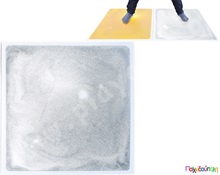 Ασημί glitter πλακάκι με υγρό gel  Ψυχοκινητική αγωγή