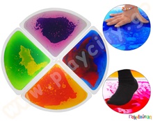 Πολυαισθητηριακά τετρακύκλια πλακάκια με υγρό gel Σετ 4 τεμάχια  Ψυχοκινητική αγωγή