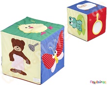 Κύβος με υλικά διαφορετικής υφής  Βρεφικά Παιχνίδια