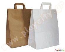 Σακούλα χάρτινη καφέ 32χ12χ41 εκ.  Κατασκευές Χειροτεχνίας