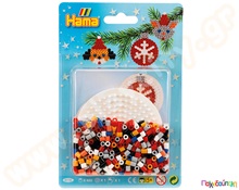Σετ χριστουγεννιάτικα στολίδια 450 χάντρες 5 mm  Πλαστικά Παιχνίδια Κατασκευών με Χάντρες Midi HAMA