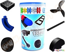 Κουβάς με 132 ειδικά εργαλεία Clics  Πλαστικά Παιχνίδια Κατασκευών Clics - Flexy