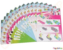 Κάρτες με σχέδια κατασκευών Glitter Clics  Πλαστικά Παιχνίδια Κατασκευών Clics - Flexy