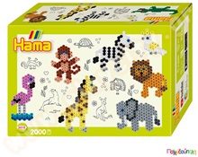 Σετ κατασκευής ζωάκια 2000 τμχ. χάντρες 5 mm  Πλαστικά Παιχνίδια Κατασκευών με Χάντρες Midi HAMA