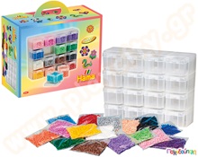 Σετ 16000 τμχ. χάντρες 5 mm και κουτί αποθήκευσης 16 θέσεων  Πλαστικά Παιχνίδια Κατασκευών με Χάντρες Midi HAMA