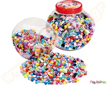 Σετ 2000 τμχ. 14 χρωμάτων χάντρες 10 mm αποχρώσεις ροζ  Πλαστικά Παιχνίδια Κατασκευών με Χάντρες Maxi HAMA