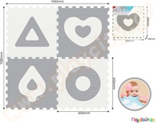 Ελαστικές πλάκες EVA απλά σχήματα  Δάπεδα Ασφαλείας Παιδικού Δωματίου