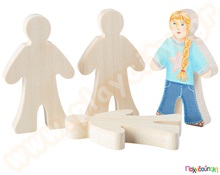 Ξύλινες φιγούρες ανθρώπων σετ 4 τμχ.  Διακοσμητικά Ξύλινα