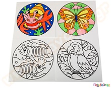 Διακοσμητικά για παράθυρα, ζωάκια σετ 4 τμχ.  Χριστουγεννιάτικα Χαρτιά και Χαρτόνια