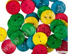 Κουμπιά από καρύδα 100 τμχ.  Διακοσμητικές Χάντρες - Κουμπιά