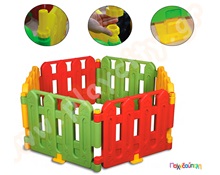 Σετ Πλαστικός φράχτης χώρου παιχνιδιού μεσαίος με βάσεις  Φράχτες Παιχνιδιού