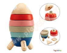 Πύραυλος ταξινόμησης Plan Toys  Εκπαιδευτικά Παιχνίδια με Σχήματα - Μεγέθη - Χρώματα