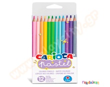 Ξυλομπογιές εξάγωνες παστέλ χρώματα 12 τμχ.  Ξυλομπογιές