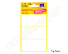 Ετικέτες λευκές 18 τεμάχια (7.6x3.9) εκ.  Αναλώσιμα