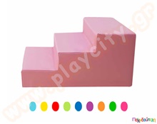 Σκαλοπάτι 3 steps 90x60x45 εκ.  Soft Play - Αφρώδη Σχήματα