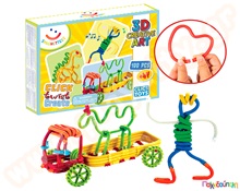 Κατασκευές με Spaghetteez 100 τμχ.  Πλαστικά Παιχνίδια Κατασκευών Clics - Flexy