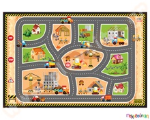 Χαλάκι παιχνιδιού εργοτάξιο  Δάπεδα Ασφαλείας Παιδικού Δωματίου