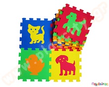 Ελαστικές πλάκες EVA με ζωάκια  Δάπεδα Ασφαλείας Παιδικού Δωματίου