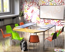 Πολυμορφική σύνθεση θρανίου  Ξύλινα Παιδικά Τραπεζάκια