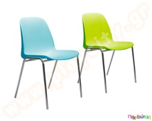 Κάθισμα μαθητών με σκελετό χρωμίου funky  Πλαστικά Παιδικά Καρεκλάκια