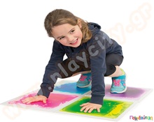 Χρωματιστά πολυαισθητηριακά πλακάκια με υγρό gel Σετ 4 τεμάχια  Ψυχοκινητική αγωγή