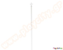 Κοντάρι λευκό μονόχρωμο 2 μ.  Εορταστικός Στολισμός