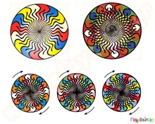 Γιγάντιος τροχός ψευδαισθήσεων  Εκπαιδευτικά Παιχνίδια με Σχήματα - Μεγέθη - Χρώματα