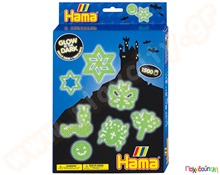 Σετ που φωσφορίζει στο σκοτάδι 1500 χάντρες 5 mm  Πλαστικά Παιχνίδια Κατασκευών με Χάντρες Midi HAMA