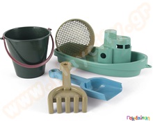 Σετ άμμου με βαρκάκι Blue Marine 5τμχ  Παιχνίδια Άμμου - Παραλίας