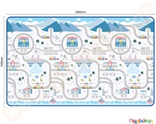 Χαλί παιχνιδιού διαδρομή τρένου  Δάπεδα Ασφαλείας Παιδικού Δωματίου