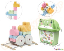 Τουβλάκια σε παιχνιδόκουτο βατραχάκι, mijoy  Πλαστικά Παιχνίδια Κατασκευών - Οικοδομικό Υλικό