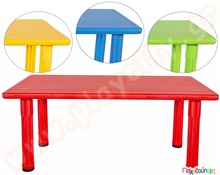 Τραπέζι παραλληλόγραμμο με πλαστικά πόδια 126 εκ.  Πλαστικά Παιδικά Τραπεζάκια