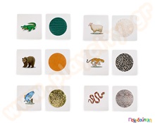 Σετ κάρτες αφής διπλής όψης ζώα 6τμχ  Εκπαιδευτικά Παιχνίδια με Ζωάκια