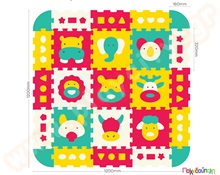 Ελαστικές πλάκες EVA ζωάκια και σχήματα με ανυψωμένη οριοθέτηση  Δάπεδα Ασφαλείας Παιδικού Δωματίου