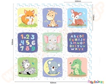 Ελαστικές πλάκες EVA σαφάρι  Δάπεδα Ασφαλείας Παιδικού Δωματίου