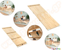 Ξύλινη γέφυρα αναρρίχησης και τσουλήθρα εσωτερικού χώρου  Αναρριχήσεις Εργοθεραπείας