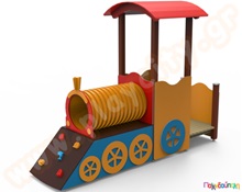 Σύστημα παιδικής χαράς τρενάκι με τούνελ  Ξύλινα Κέντρα Παιδικής Χαράς