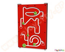 Διαδραστικό πάνελ διαδρομές με γεωμετρικά σχήματα  Ξύλινα Κέντρα Παιδικής Χαράς