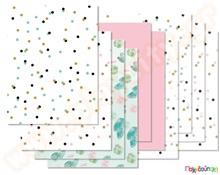 Ποικιλία παστέλ χαρτονιών κουκίδες matt-line 2 όψεων 50χ70 εκ. 250 γρ. σετ 10  Χαρτόνια Τυπωμένα