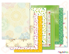 Ποικιλία παστέλ χαρτονιών άνοιξη matt-line 2 όψεων 50χ70 εκ. 250 γρ. σετ 10  Χαρτόνια Τυπωμένα