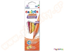 Ξυλομπογιές ΝΕΟΝ CARIOCA 6 τμχ.  Ξυλομπογιές