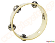 Ντέφι ξύλινο με 5 τζίλιες 20 εκ.  Ταμπουρίνα - Ντέφια - Πιατίνια